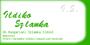 ildiko szlamka business card